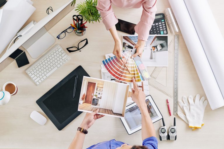 Proses pengerjaan desain interior
